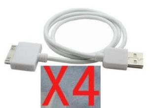 PACKS USB Data Charger Cable Cord for iphone 3 4 4s ipod Classic