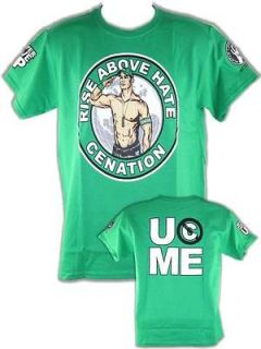 John Cena Green Kids Salute the Cenation T shirt Boys