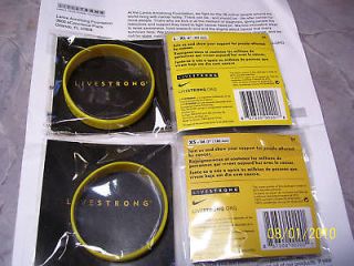 NEW 1 LARGE & 1 SMALL LANCE ARMSTRONG LIVESTRONG BRACELETS BY NIKE