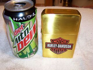 Harley Davidson 4 1/2  X 3 Collectible Gold Table Lighter by 