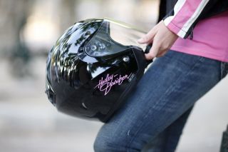 Harley Davidson Womens Pink Label 3/4 Open Face Helmet 98050 11e