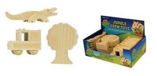 Penn Plax SAM Hamster Wood Jungle Chew Toys 3pk SAM469