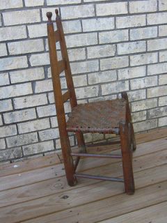 Shaker Primitive Wood Chair Ladder Back AAFA Folk Art Reed Splint 