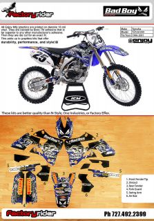   Yamaha Motocross Graphics 1996 2001 YZ 125 250 DIRT BIKE GRAPHICS