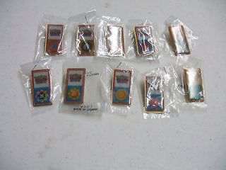 10 different Pokemon League metal Badges SEALED BAGS thunder, rainbow 