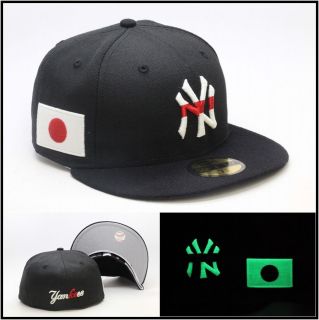 New Era New York Yankees Custom Fitted Hat W/ Japanese Flag Suzuki 