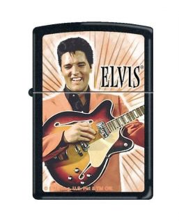 Zippo Elvis Presley Playin​g Guitar Black Matte Lighter, Low Ship 