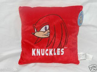 NWT SONIC X THE HEDGEDOG KNUCKLES SMALL 9X9 PLUSH PILLOW