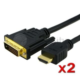   5m 14.75 1080P HDMI to 24+1 Pin DVI Cable M/M For HDTV LCD Monitor