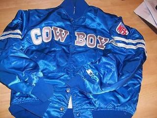   VTG 90s Dallas Cowboys STARTER Satin jacket coat SEWN football blue