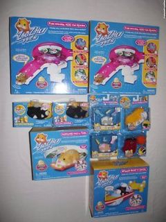 New Zhu Zhu Pets 10 PC Lot Hamsters Babies Rooms Clothes Boat 