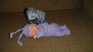 Anne Geddes Lilac Baby Doll Butterfly Bean Bag Body Stuffed Doll 