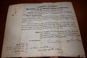 Andrew Jackson SIGNED 1834 Naval APPOINTMENT Woodbury