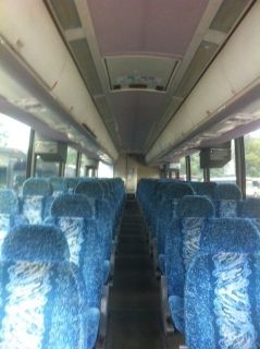 Theater seats, bus seats, MCI 102E, MCI DL3D in a motorcoach charter 