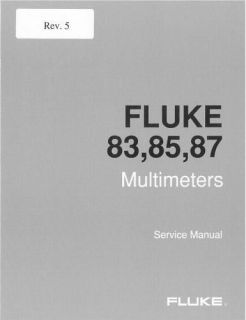 Fluke 83 85 87 Multimeter ALL OP + SV Manual COMBO CD