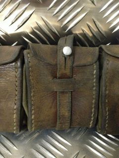 Genuine Swedish Army Leather Ammo Pouch Bandolier. Star Wars Tusken 