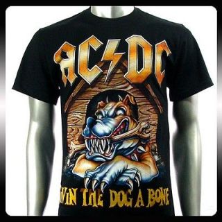 AC/DC Angus Young Heavy Metal Rock Music T shirt Sz M Men A19