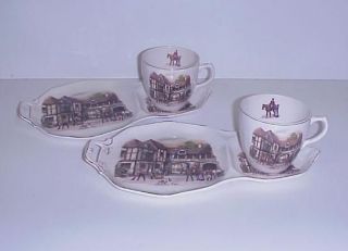 ROYAL TUDOR WARE STIRRUP CUP & TRAY SNACK LUNCH SET 2