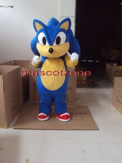 New Professional Sonic the Hedgehog Mascot Costume Fancy Dress Adult 