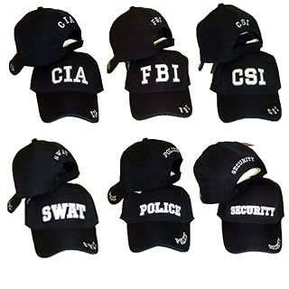 Fun Titles Ball Cap FBI SWAT CIA CSI POLICE SECURITY
