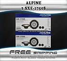 NEW ALPINE SXE 1750S 6.5 COMPONENTS CAR SPEAKERS SXE1750S 2 TWEETER 