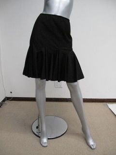 Alaia Black Flouncy Pleated A Line Skirt 38 / S