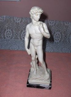 Handcrafted Greek Alabaster Statue David By Michelangelo Sculpture 10 