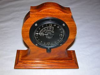 WWI AIRCRAFT ALTIMETER DISPLAY STAND MAHOGANY