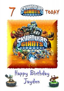   GIANTS   Personalised Birthday Card LARGE A5 any name / age son etc