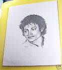 Michael Jackson   Dale Adkins signed print Great pic
