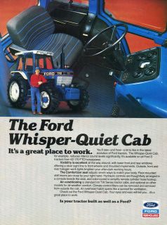 1987 Ford 7710 Whisper Quiet Cab Farm Tractor Ad