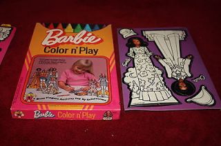 Barbie Color n Play paper dolls Activity Toy by Colorforms 1974 
