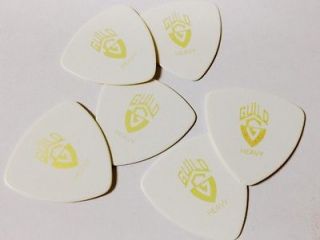 White & Gold Heavy Discontinued Guild Guitar Picks