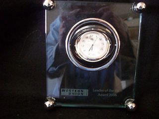 THIS IS A 2006 WESTERN UNION PRESENTATION CLOCK MADE BY BENCHMARK