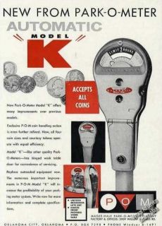1962 Park O Meter Model K Oklahoma City OK Vintage Ad