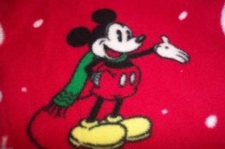 Disney Baby MICKEY MOUSE Red Adult FOOTED Pajamas S