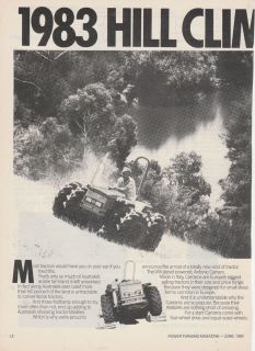 Vintage 1983 2 pgs ANTONIO CARRARO TRACTORS Advertisement