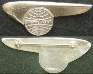 Pan American Pan Am Stewardess Wings brass with gold plate 5th Issue