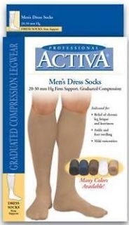 Activa Men Dress Compression Socks 20 30 mmhg Supports