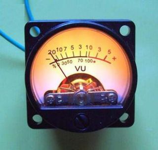 2pc VU Panel Meter 500μA Warm Back Light LED Recording Audio Level 