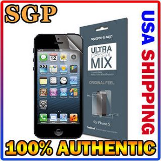 SPIGEN SGP iPhone 5 Screen Protector/Film Set Ultra Crystal Mix (Front 