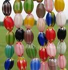 Free ship 50pcs mixed color foil oval spacer beads 8mm