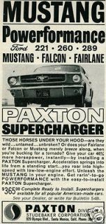 1964 PAXTON SUPERCHARGER Mustang Falcon Fairlane 221 260 289 Vintage 