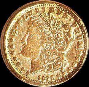 MORGAN DOLLAR LOT TWO (2) 1878 MINI GOLD COINS ***AWESOME*** ***MINT 