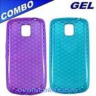   For LG P509 Optimus T Purple + Aqua Blue Gel cell phone cover case