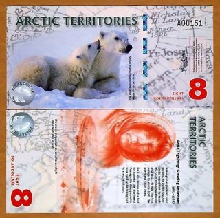 Arctic Territories, $8, 2011, Polymer UNC Polar Bears