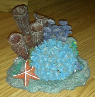 LARGE CORAL AQUARIUM STATUE   7 Inches X 5 Inches X 4 1/2 Inches Tall