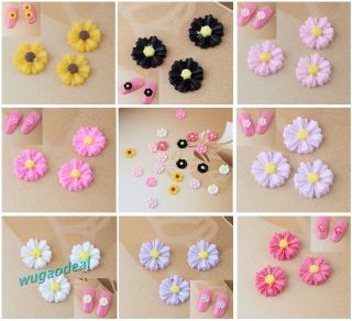 50 Pcs Fashion Pretty 3D Resin Flowers Of Nail Art DIY Decoration