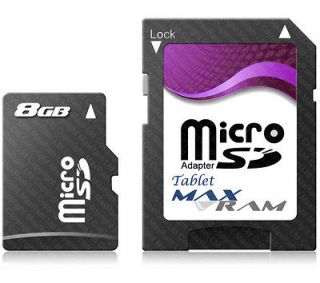 8GB Micro SD Memory Card + SD Adapter for A1CS Fusion5 Tablet & more