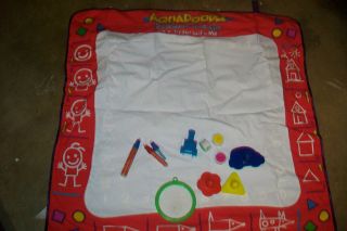 Aquadoodle Draw n Doodle Mat w/ Water Pens & Accessories Stamps lot